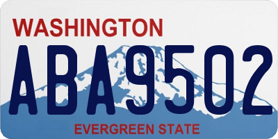 WA license plate ABA9502