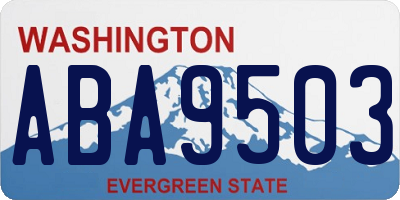 WA license plate ABA9503