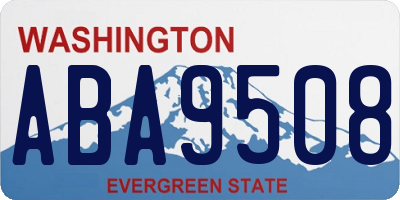 WA license plate ABA9508