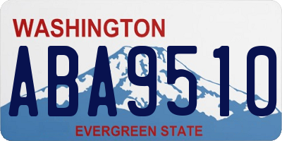 WA license plate ABA9510