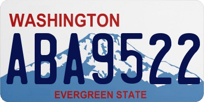 WA license plate ABA9522