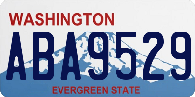 WA license plate ABA9529