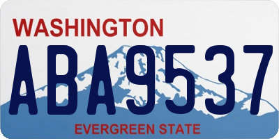 WA license plate ABA9537