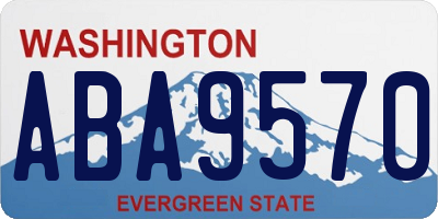 WA license plate ABA9570