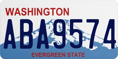 WA license plate ABA9574