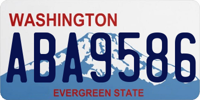 WA license plate ABA9586