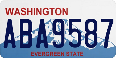 WA license plate ABA9587
