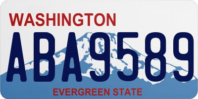 WA license plate ABA9589