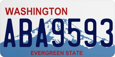 WA license plate ABA9593
