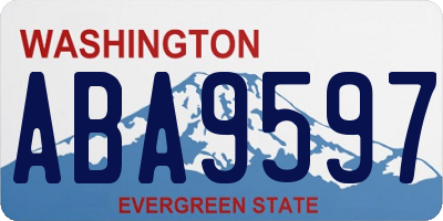 WA license plate ABA9597