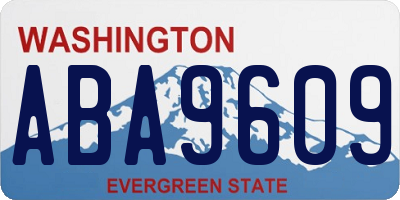 WA license plate ABA9609