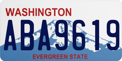 WA license plate ABA9619