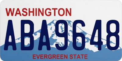 WA license plate ABA9648