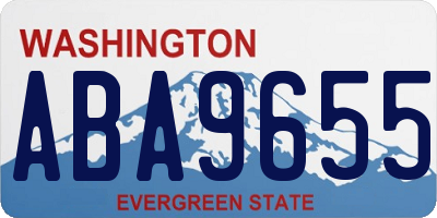 WA license plate ABA9655