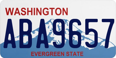WA license plate ABA9657