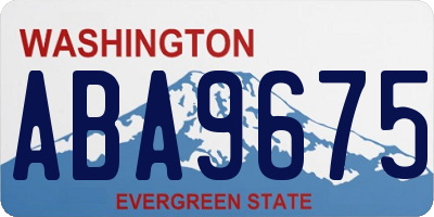 WA license plate ABA9675