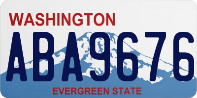 WA license plate ABA9676