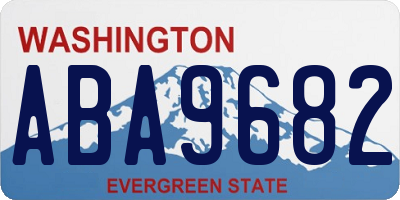WA license plate ABA9682