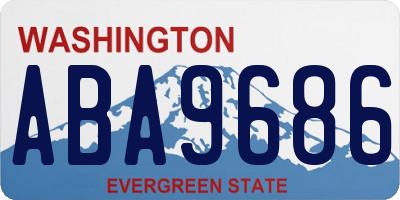 WA license plate ABA9686