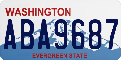 WA license plate ABA9687