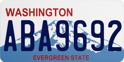 WA license plate ABA9692