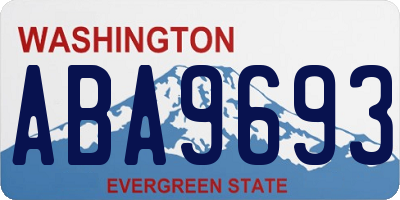 WA license plate ABA9693