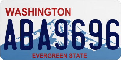 WA license plate ABA9696