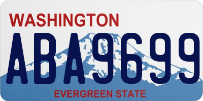 WA license plate ABA9699