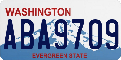 WA license plate ABA9709