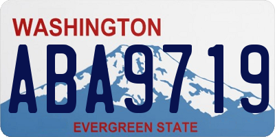 WA license plate ABA9719