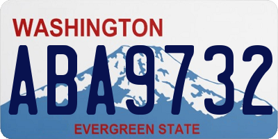 WA license plate ABA9732