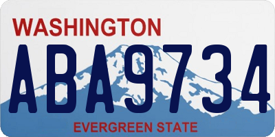 WA license plate ABA9734