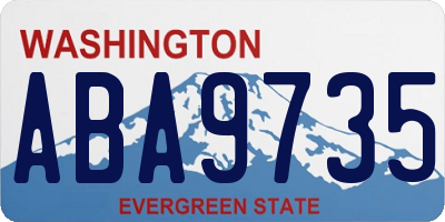 WA license plate ABA9735