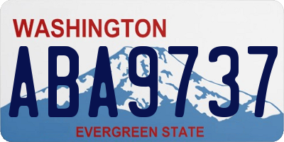 WA license plate ABA9737