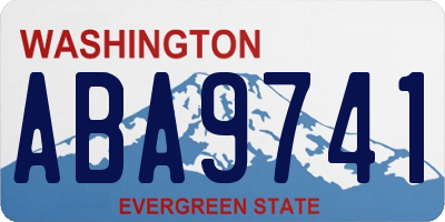 WA license plate ABA9741