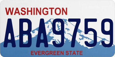 WA license plate ABA9759