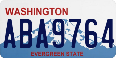 WA license plate ABA9764
