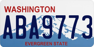 WA license plate ABA9773