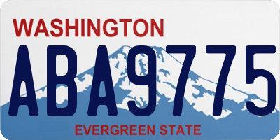 WA license plate ABA9775