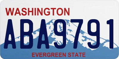 WA license plate ABA9791