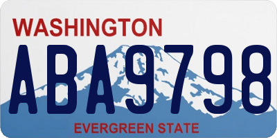 WA license plate ABA9798
