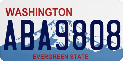 WA license plate ABA9808