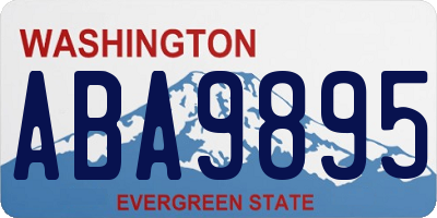 WA license plate ABA9895