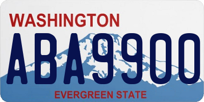 WA license plate ABA9900