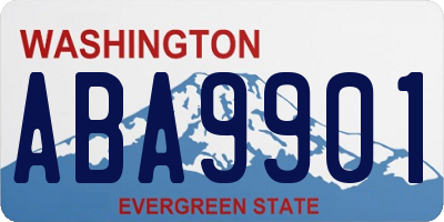 WA license plate ABA9901