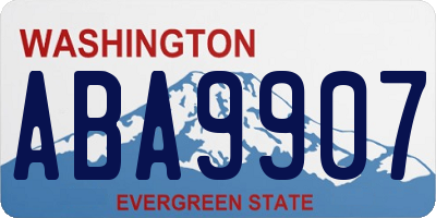 WA license plate ABA9907
