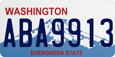 WA license plate ABA9913