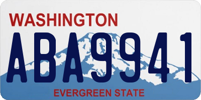 WA license plate ABA9941
