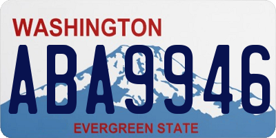 WA license plate ABA9946
