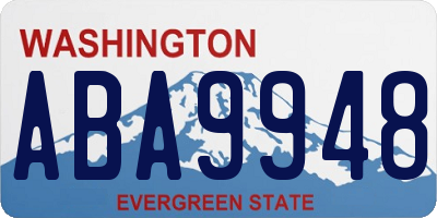 WA license plate ABA9948